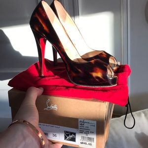 Louboutin Very Prive 120 Glittart Calf/tortoise
